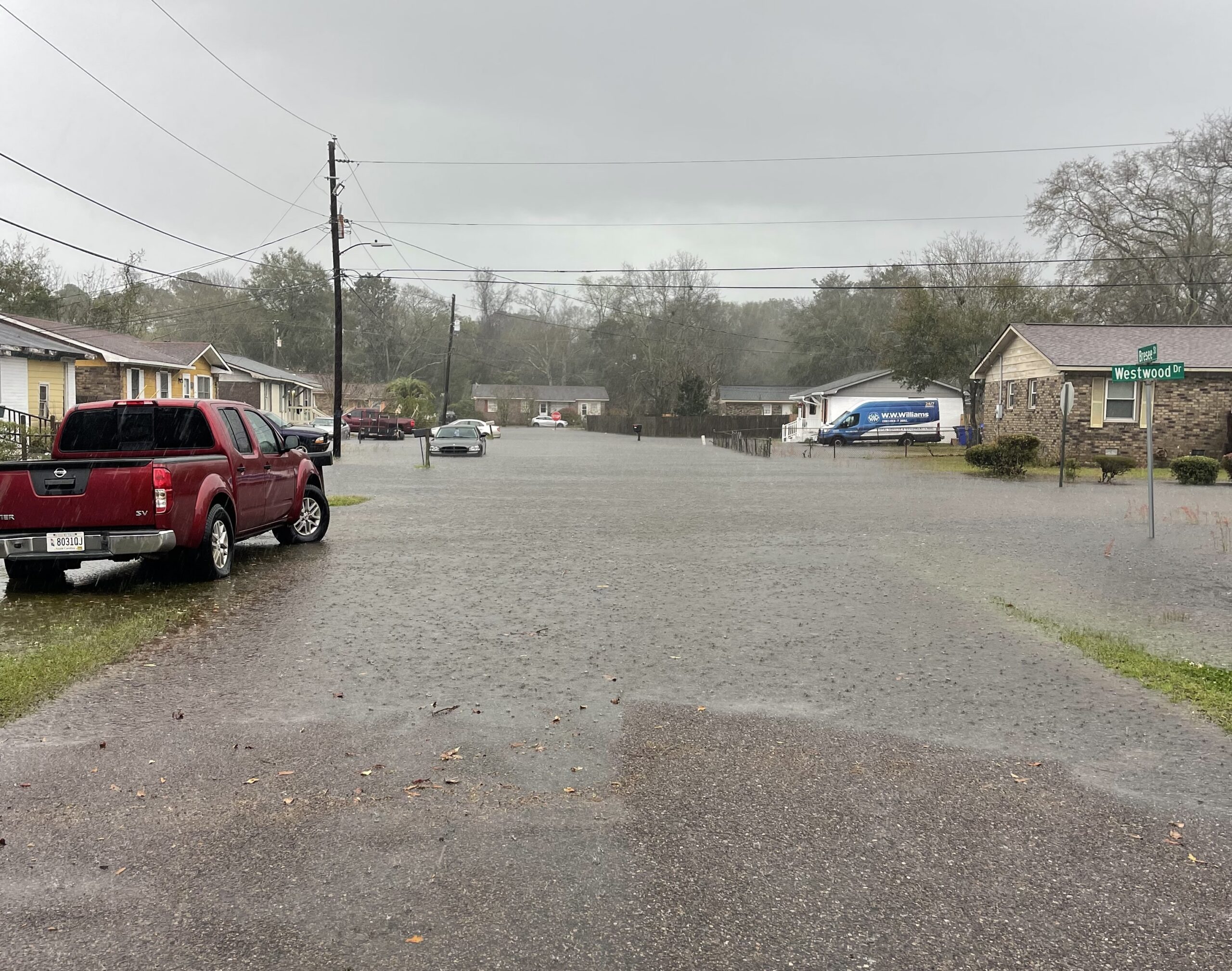 Flooding in an urban neighborhood