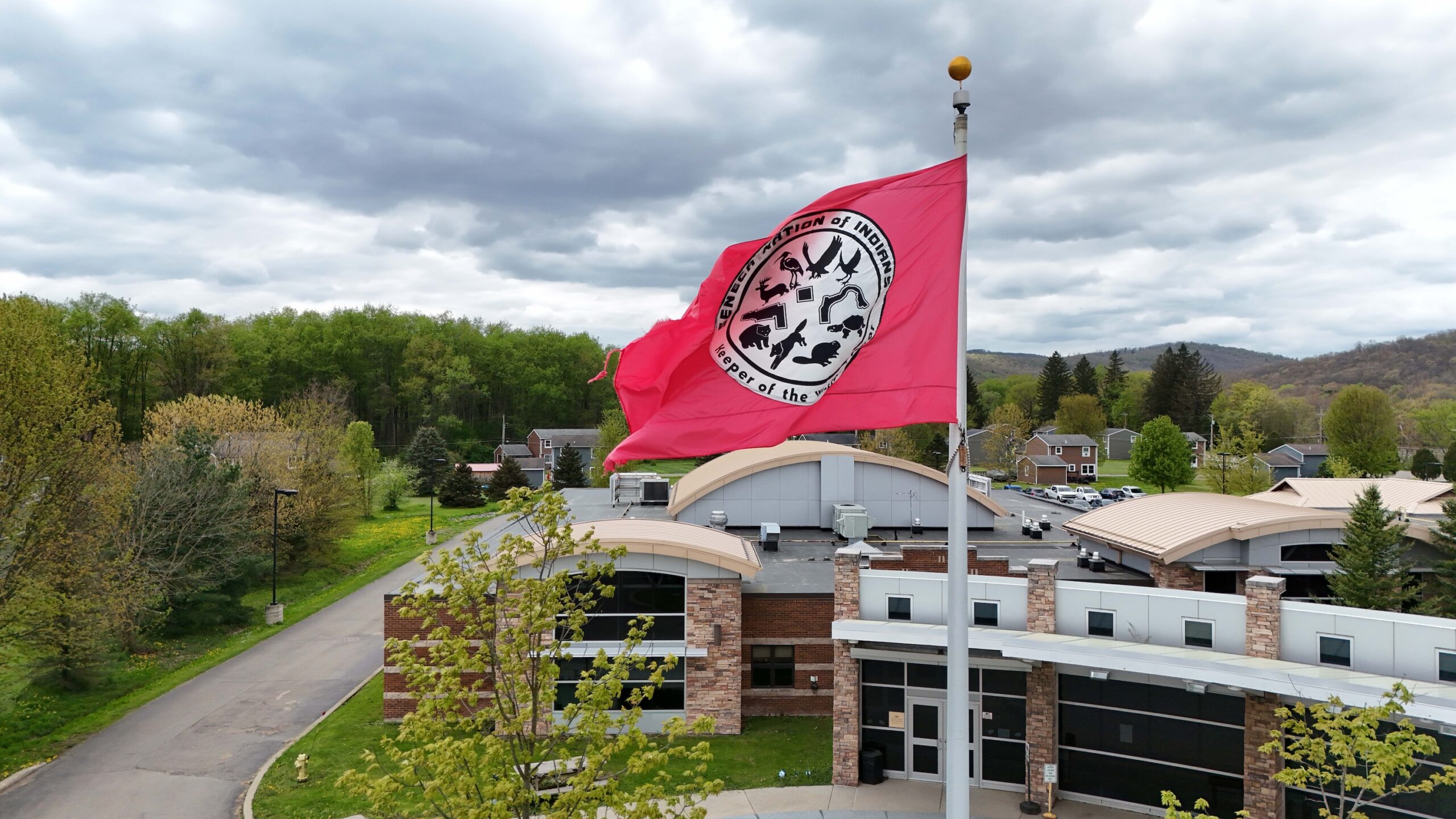 Seneca Nation flat and buildings